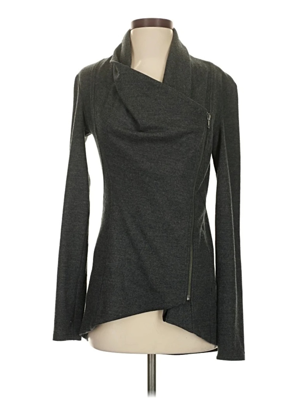 Helmut Lang Black Asymmetrical Zip Sweater